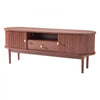 VEVOR TV Stand, Mid Century Modern Entertainment Center for TVs up to 58 in, 350 lbs Load Capacity, TV Media Console Table with Drawer, Open Storage Shelves & Rolling Door for Living Room, Bedroom
