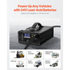 VEVOR Forklift Battery Charger, 24V, 30A Smart Fully-Automatic Lead-Acid Battery Charger, 24 Volt Trickle Charger with Anderson Plug, Cooling Fan, OLED Display, for Forklift Golf Cart Floor Scrubber