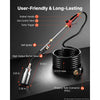 VEVOR Propane Torch Weed Burner 37" 270,000 BTU Output with 12.5 ft Hose, for Garden Road Ice Snow Melting, Adjustable Flame, Heavy Duty Blow Torch with Turbo Trigger & Self Igniter, Flamethrower