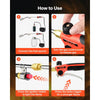VEVOR Propane Torch Weed Burner 37" 270,000 BTU Output with 12.5 ft Hose, for Garden Road Ice Snow Melting, Adjustable Flame, Heavy Duty Blow Torch with Turbo Trigger & Self Igniter, Flamethrower