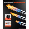 VEVOR Propane Torch Weed Burner 32" 340,000 BTU High Output with 10 ft Hose, for Garden Road Ice Snow Melting, Adjustable Flame, Heavy Duty Blow Torch with Turbo Trigger & Self Igniter, Flamethrower