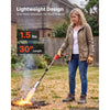 VEVOR Propane Torch Weed Burner 45,000 BTU High Output 30" Long Detachable, for Garden Weed Burning & Road Ice Snow Melting, Adjustable Flame, Heavy Duty Blow Torch with Self Igniter, Flamethrower