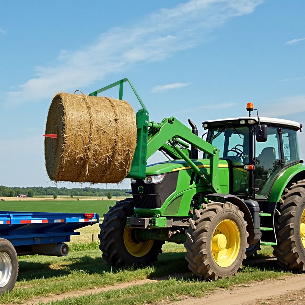 VEVOR Pallet Fork Frame Attachment with 42-inch Skid Steer Forks for JD Tractors