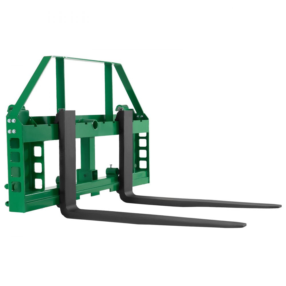 VEVOR Pallet Fork Frame Attachment with 42-inch Skid Steer Forks for JD Tractors