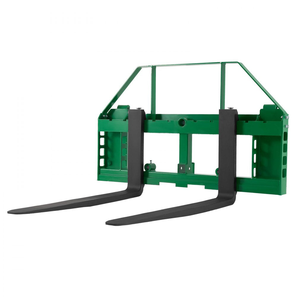 VEVOR Pallet Fork Frame Attachment with 42-inch Skid Steer Forks for JD Tractors