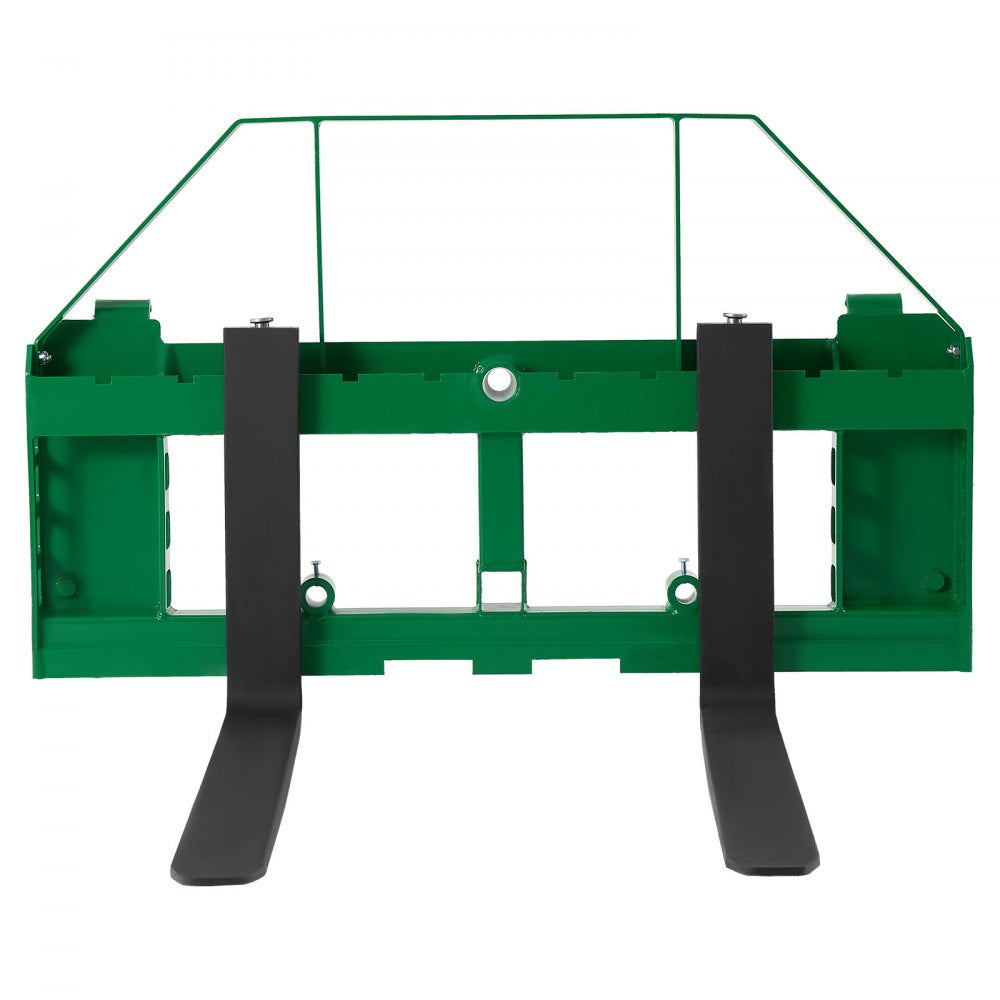VEVOR Pallet Fork Frame Attachment with 48-inch Skid Steer Forks for JD Tractors