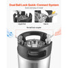 VEVOR Corny Keg, 5 Gallon Ball Lock Keg, SUS304 Cold Brew Kegs with Dual Rubber Handles & Heavy-Duty Rubber Bottom, Brewing Equipment for Home Brewing Party, 1 PCS