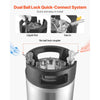 VEVOR Corny Keg, 5 Gallon Ball Lock Keg, SUS304 Cold Brew Kegs with Dual Rubber Handles & Heavy-Duty Rubber Bottom, Brewing Equipment for Home Brewing Party, 2 PCS