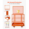 VEVOR Forklift Safety Cage, 48.2 x 45.2 Inch, Heavy Duty Forklift Man Basket, 1400 lbs Capacity Work Platform Lift Basket with Safety Harness, Lock, Wheels, Drain Hole, for Aerial Work Lifting Loader
