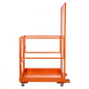 VEVOR Forklift Safety Cage, 48.2 x 45.2 Inch, Heavy Duty Forklift Man Basket, 1400 lbs Capacity Work Platform Lift Basket with Safety Harness, Lock, Wheels, Drain Hole, for Aerial Work Lifting Loader