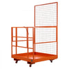 VEVOR Forklift Safety Cage, 48.2 x 45.2 Inch, Heavy Duty Forklift Man Basket, 1400 lbs Capacity Work Platform Lift Basket with Safety Harness, Lock, Wheels, Drain Hole, for Aerial Work Lifting Loader