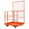 VEVOR Forklift Safety Cage, 48.2 x 45.2 Inch, Heavy Duty Forklift Man Basket, 1400 lbs Capacity Work Platform Lift Basket with Safety Harness, Lock, Wheels, Drain Hole, for Aerial Work Lifting Loader
