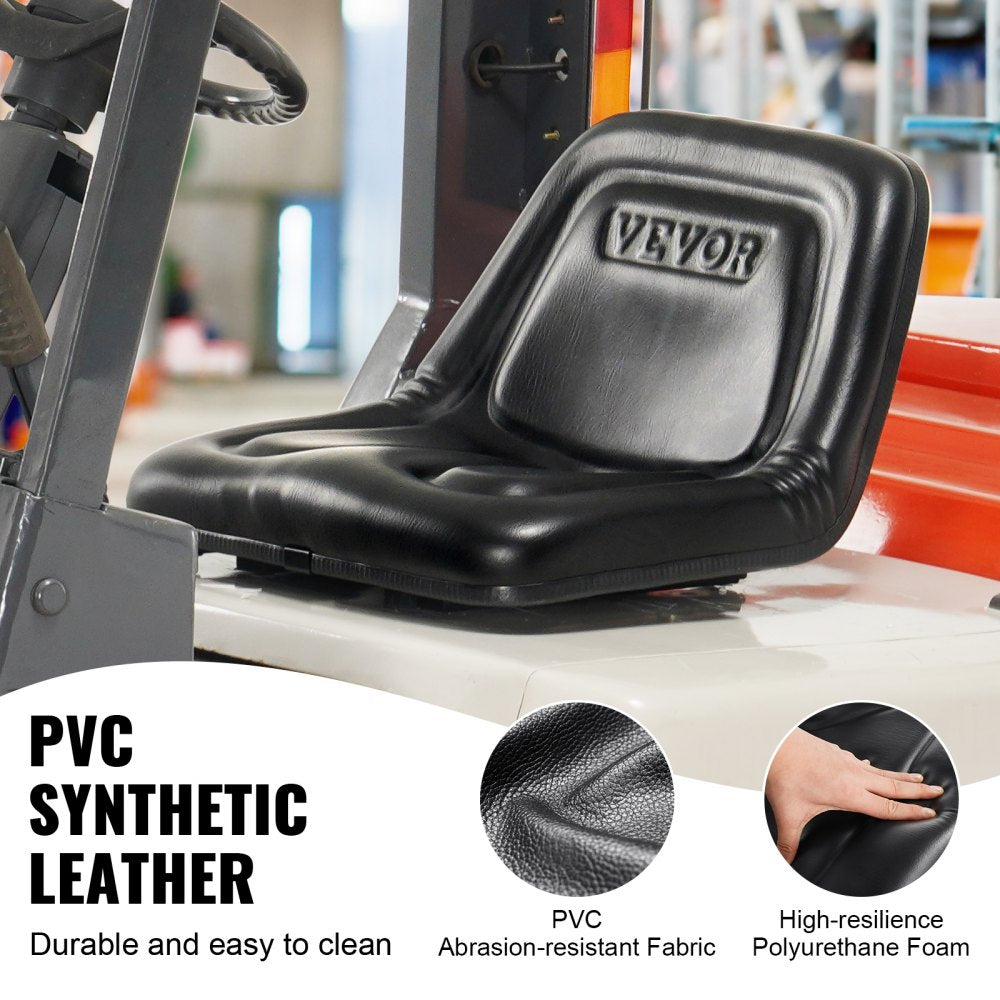 VEVOR Universal Tracor Seat, Lawn Mower Seat with Micro Switch and Drainage Holes, 6.3-13.4 inch Extended Slot Tractor Seat for Tractor Loader Excavator