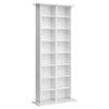 VEVOR Media Storage Cabinet, 8-Tier DVD Shelf Organizer, 22.01 x 8.74 x 50.98 in Multimedia Storage Organizer for CDs, DVDs, Books & Games, CD Shelf for Living Room, Home Office, Recording Room, White