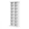 VEVOR Media Storage Cabinet, 8-Tier DVD Shelf Organizer, 22.01 x 8.74 x 50.98 in Multimedia Storage Organizer for CDs, DVDs, Books & Games, CD Shelf for Living Room, Home Office, Recording Room, White