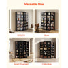 VEVOR Media Storage Cabinet, 6-Tier DVD Shelf Organizer, 24.02 x 14.49 x 50 in Multimedia Storage Organizer for CDs, DVDs, Books, Games, CD Shelf for Living Room, Home Office, Recording Room, Black