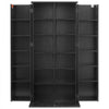 VEVOR Media Storage Cabinet, 6-Tier DVD Shelf Organizer, 24.02 x 14.49 x 50 in Multimedia Storage Organizer for CDs, DVDs, Books, Games, CD Shelf for Living Room, Home Office, Recording Room, Black