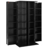 VEVOR Media Storage Cabinet, 6-Tier DVD Shelf Organizer, 24.02 x 14.49 x 50 in Multimedia Storage Organizer for CDs, DVDs, Books, Games, CD Shelf for Living Room, Home Office, Recording Room, Black