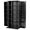 VEVOR Media Storage Cabinet, 6-Tier DVD Shelf Organizer, 24.02 x 14.49 x 50 in Multimedia Storage Organizer for CDs, DVDs, Books, Games, CD Shelf for Living Room, Home Office, Recording Room, Black
