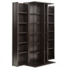 VEVOR Media Storage Cabinet, 6-Tier DVD Shelf Organizer, 24.02 x 14.49 x 50 in Multimedia Storage Organizer for CDs, DVDs, Books, Games, CD Shelf for Living Room, Home Office, Recording Room, Brown
