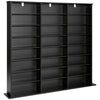 VEVOR Media Storage Cabinet, 8-Tier DVD Shelf Organizer, 55.91 x 8.66 x 51.18 in Multimedia Storage Organizer for CDs, DVDs, Books & Games, CD Shelf for Living Room, Home Office, Recording Room, Black