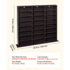 VEVOR Media Storage Cabinet, 8-Tier DVD Shelf Organizer, 55.91 x 8.66 x 51.18 in Multimedia Storage Organizer for CDs, DVDs, Books & Games, CD Shelf for Living Room, Home Office, Recording Room, Brown