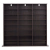 VEVOR Media Storage Cabinet, 8-Tier DVD Shelf Organizer, 55.91 x 8.66 x 51.18 in Multimedia Storage Organizer for CDs, DVDs, Books & Games, CD Shelf for Living Room, Home Office, Recording Room, Brown