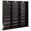 VEVOR Media Storage Cabinet, 8-Tier DVD Shelf Organizer, 55.91 x 8.66 x 51.18 in Multimedia Storage Organizer for CDs, DVDs, Books & Games, CD Shelf for Living Room, Home Office, Recording Room, Brown