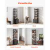 VEVOR Media Storage Cabinet, 4-Shelf DVD Shelf Organizer with Drawers, 15.75 x 11.81 x 56.50 in Multimedia Storage Organizer for CDs, DVDs, Books and Games, CD Cabinet for Living Room, Home Office
