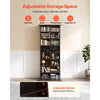VEVOR Media Storage Cabinet, 8-Tier DVD Shelf Organizer, 22.01 x 8.74 x 50.98 in Multimedia Storage Organizer for CDs, DVDs, Books and Games, CD Shelf for Living Room, Home Office, Recording Room