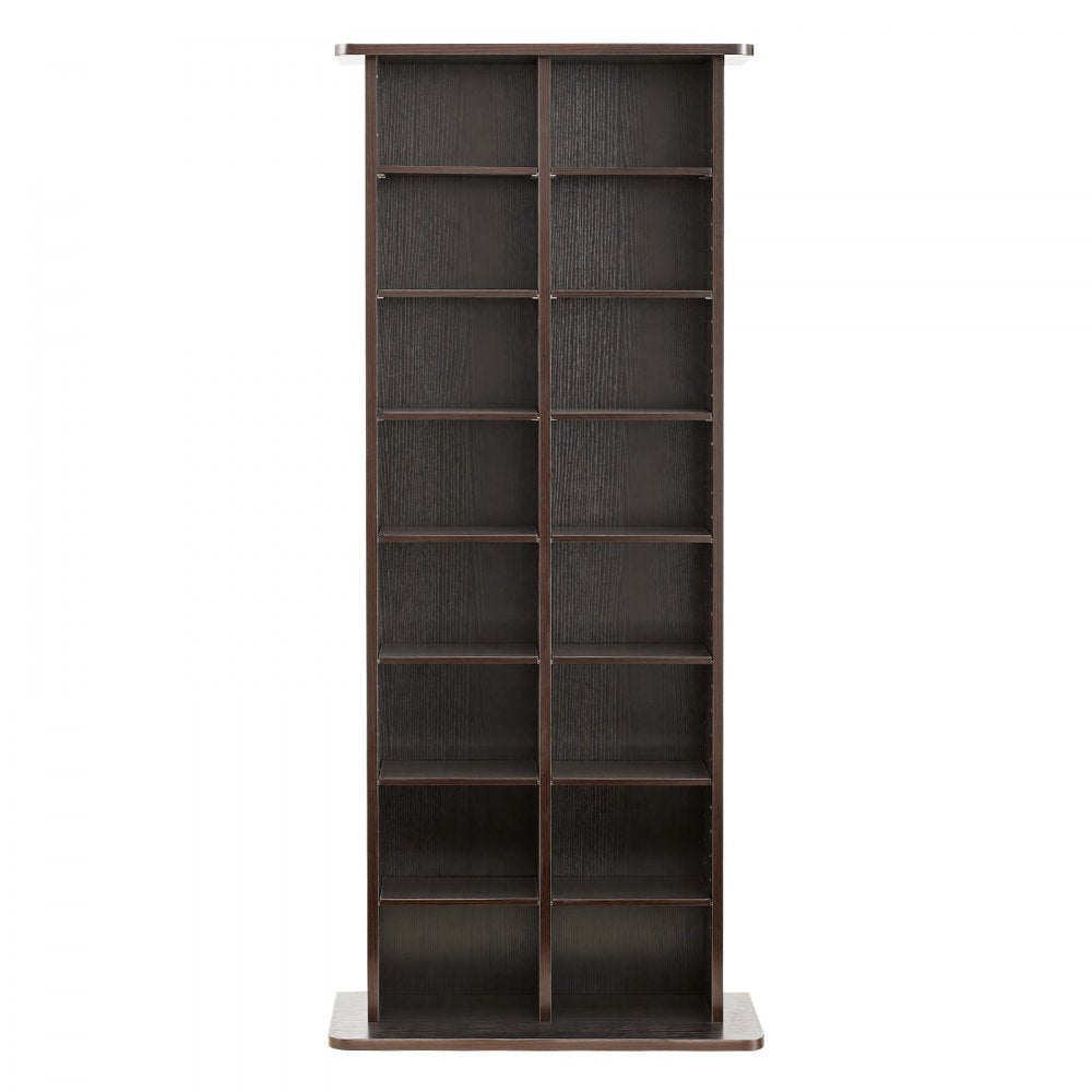 VEVOR Media Storage Cabinet, 8-Tier DVD Shelf Organizer, 22.01 x 8.74 x 50.98 in Multimedia Storage Organizer for CDs, DVDs, Books and Games, CD Shelf for Living Room, Home Office, Recording Room