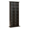VEVOR Media Storage Cabinet, 8-Tier DVD Shelf Organizer, 22.01 x 8.74 x 50.98 in Multimedia Storage Organizer for CDs, DVDs, Books and Games, CD Shelf for Living Room, Home Office, Recording Room