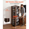 VEVOR Media Storage Cabinet, CD Rack Tower, 34 Compartments Rotating Media Tower Rack for CDs, DVDs, Books and Game Discs, DVD Stand for Living Room, Home Office and Recording Room, Brown
