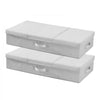 VEVOR Under Bed Storage with Lids, 31.7 x 15.9 x 6.1 Inch, 48L Large Underbed Clothes Storage Containers, Low Profile Gray Under Bed Drawer Shoe Organizer Bins Box for Blanket Shoe Bedroom, 2 Pack