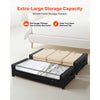 VEVOR Under Bed Storage with Wheels, 30.3 x 18.5 x 6.8 inch, Underbed Containers with Clear Lid, Underbed Shoe Organizer, Rolling Under the Bed Storage Bins for Clothes Shoes Blankets Bedroom, 2 Pack