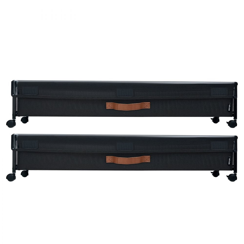 VEVOR Under Bed Storage with Wheels, 36.0 x 18.1 x 7.3 inch, Underbed Containers with Clear Lid, Underbed Shoe Organizer, Rolling Under the Bed Storage Bins for Clothes Shoes Blankets Bedroom, 2 Pack