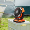 VEVOR Portable Fan Rechargeable 13 inch, Battery Powered Fan with LED Lantern, 4 Speeds Adjustable & 45°/90°Automatic Swivel & Timer , USB Battery Operated Fans for Travel Bedroom Home Camping Office