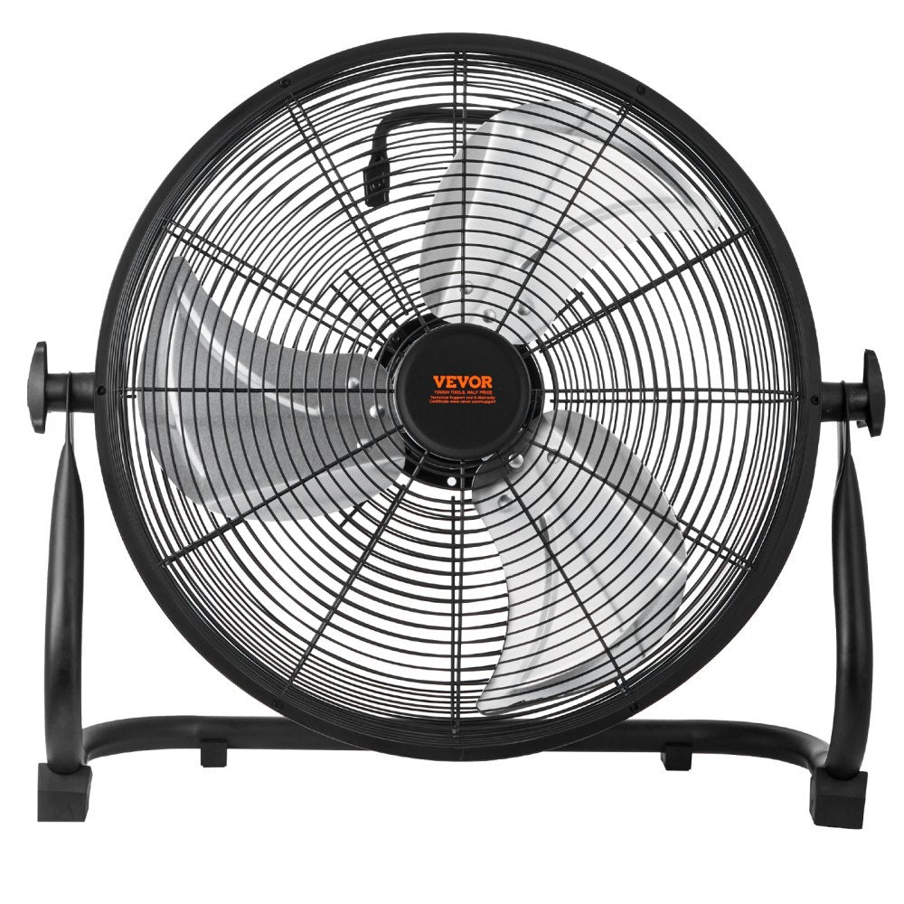 VEVOR Cordless Fan 16 in, Portable Quiet Personal Fan for Home or Office, 360 Degree Manual Pivoting Head, Stepless Speed Regulation High Velocity Cordless Fan, Heavy Duty Metal Industrial Floor Fans