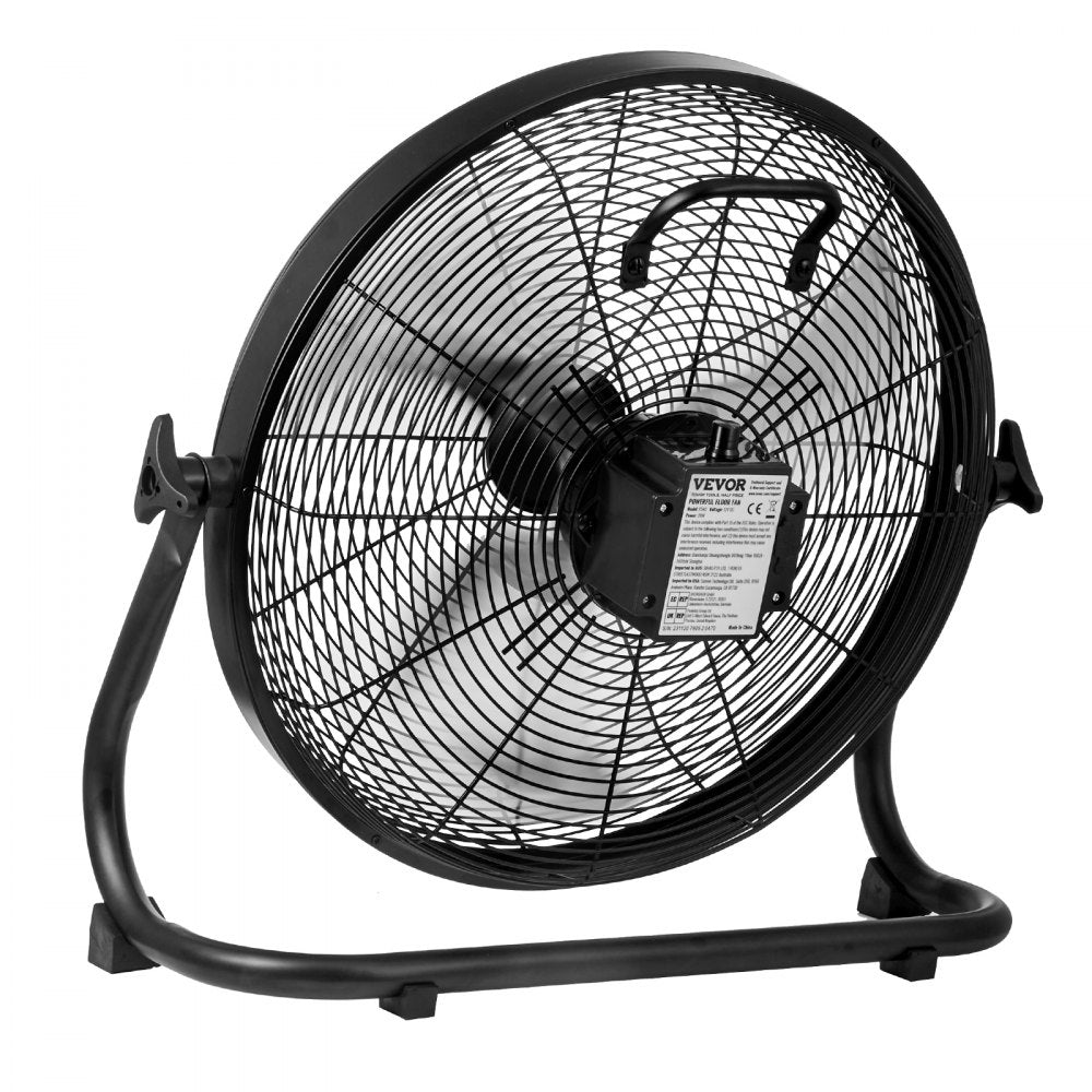 VEVOR Cordless Fan 16 in, Portable Quiet Personal Fan for Home or Office, 360 Degree Manual Pivoting Head, Stepless Speed Regulation High Velocity Cordless Fan, Heavy Duty Metal Industrial Floor Fans