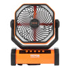 VEVOR Portable Fan Rechargeable 9 inch, Battery Powered Fan with LED Lantern, 4 Speeds Adjustable & 45°/90°Automatic Swivel & Timer , USB Battery Operated Fans for Travel Bedroom Home Camping Office