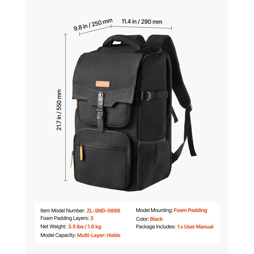 VEVOR Miniature Storage Carrying Figure Bag, Fits 58 Infantry Minis, Miniature Transport Bag with Handle & Adjustable Shoulder Strap, 3 Foam Layers for Large Storage Capacity (Minis Not Included)