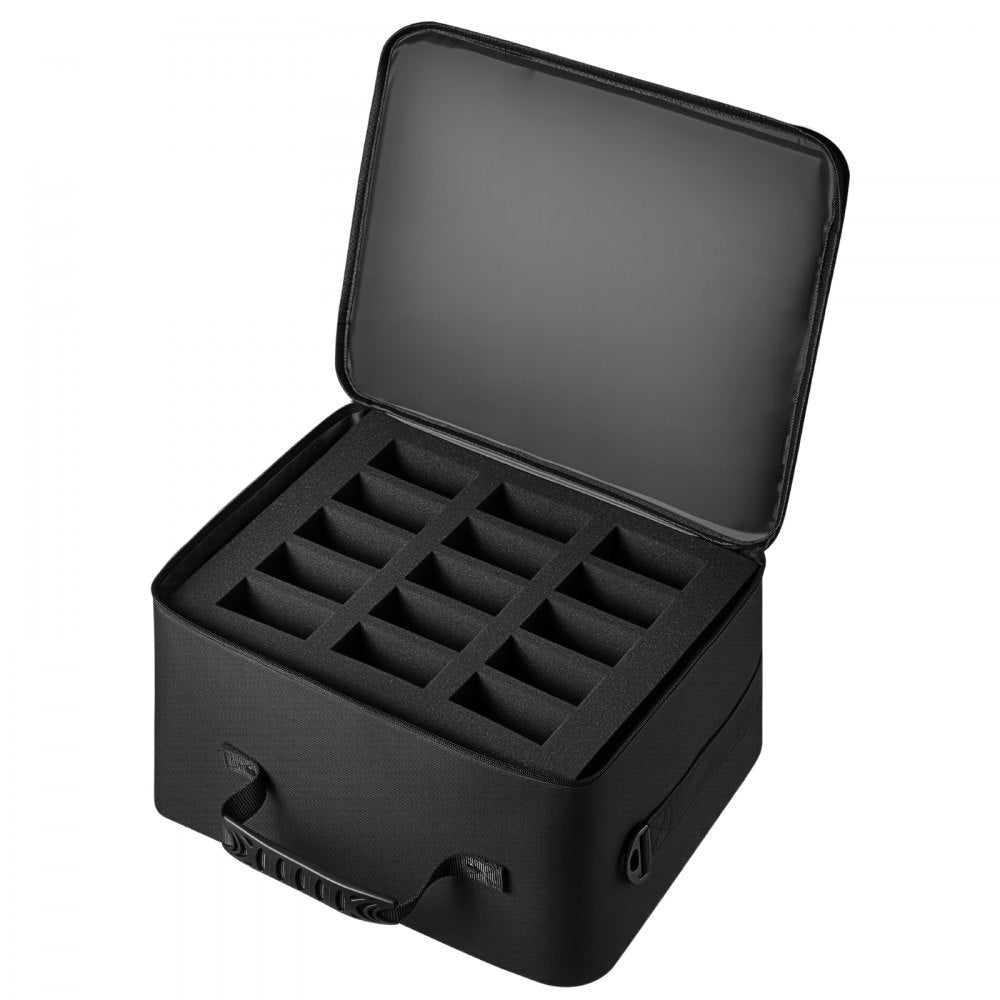 VEVOR Miniature Storage Carrying Figure Bag, Fits for 1:500-1:750 Scale Models, Miniature Transport Bag with Adjustable Shoulder Strap, 3 Foam Layers for Large Storage Capacity (Minis Not Included)