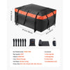 VEVOR Car Rooftop Cargo Carrier Bag, 20 Cubic Feet Roof Cargo Carrier, Heavy Duty 840D PVC 100% Waterproof Car Roof Luggage Bag for All Vehicle with/without Rack- with Lock, Anti-Slip Mat, 6 Door Hook