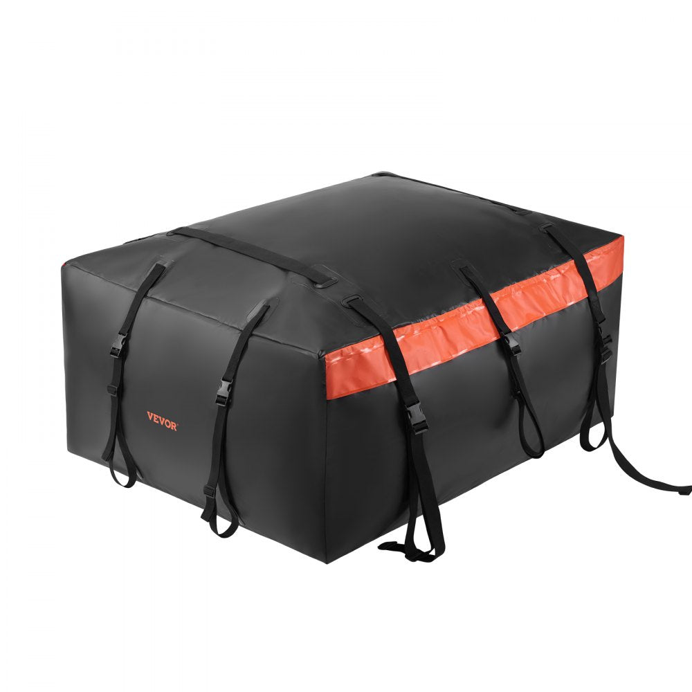 VEVOR Car Rooftop Cargo Carrier Bag, 20 Cubic Feet Roof Cargo Carrier, Heavy Duty 840D PVC 100% Waterproof Car Roof Luggage Bag for All Vehicle with/without Rack- with Lock, Anti-Slip Mat, 6 Door Hook