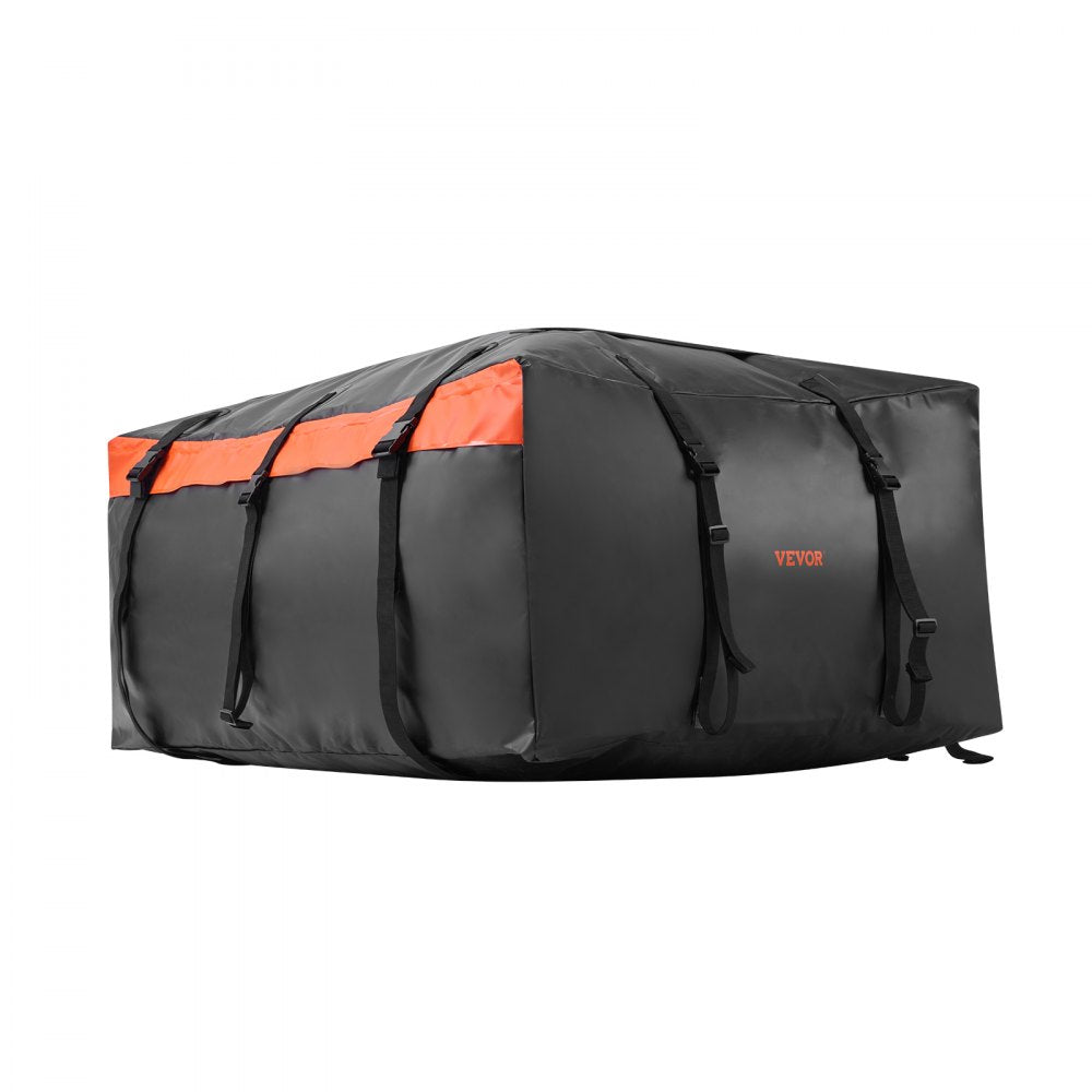 VEVOR Car Rooftop Cargo Carrier Bag, 23 Cubic Feet Roof Cargo Carrier, Heavy Duty 840D PVC 100% Waterproof Car Roof Luggage Bag for All Vehicle with/without Rack- with Lock, Anti-Slip Mat, 6 Door Hook