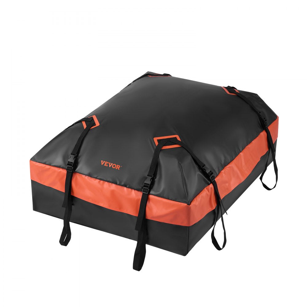 VEVOR Car Rooftop Cargo Carrier Bag, 21 Cubic Feet Car Roof Cargo Carrier, 100% Waterproof Heavy Duty 840D PVC Roof Luggage Bag for All Vehicle with/without Rack- with Lock, Non-Slip Mat, 6 Door Hooks