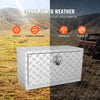 VEVOR Underbody Truck Box, 30"×14"×16" Pickup Storage Box, Heavy Duty Aluminum Diamond Plate Tool Box with Lock and Keys, Waterproof Trailer Storage Box with T-Handle Latch for Truck, Van, Trailer