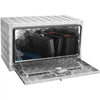 VEVOR Underbody Truck Box, 30"×14"×16" Pickup Storage Box, Heavy Duty Aluminum Diamond Plate Tool Box with Lock and Keys, Waterproof Trailer Storage Box with T-Handle Latch for Truck, Van, Trailer