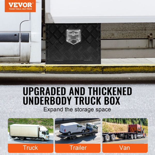 Vevor Truck Tool Box 18" x 12" x 14" Underbody Aluminum Storage Box Ne ...