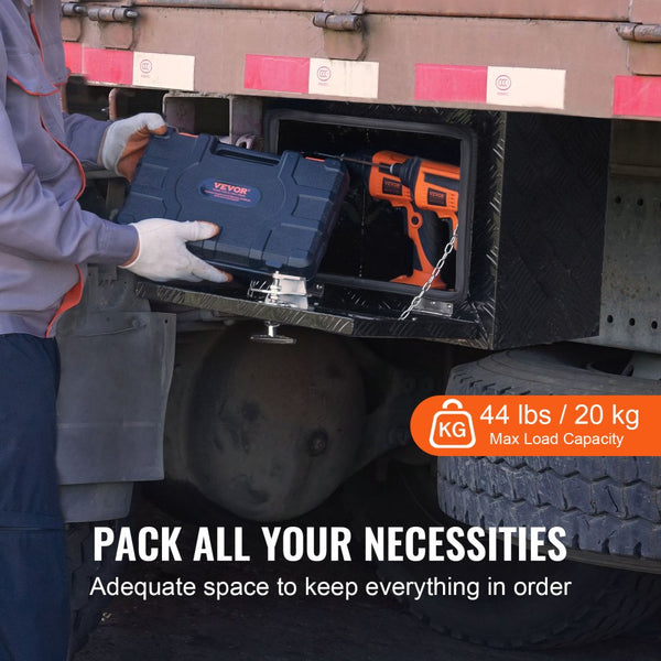 Vevor Truck Tool Box 18" x 12" x 14" Underbody Aluminum Storage Box Ne ...
